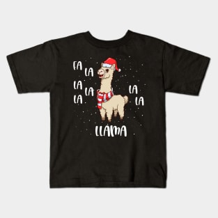 Christmas llama - Fa La La Llama Kids T-Shirt